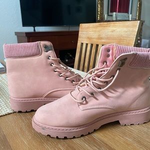 Pink boots